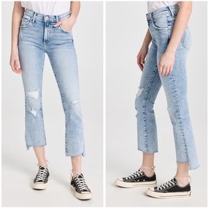 MOTHER Denim The Insider Crop Step Fray in Love In A Boat